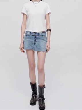 Re/Done Denim Mini Skirt